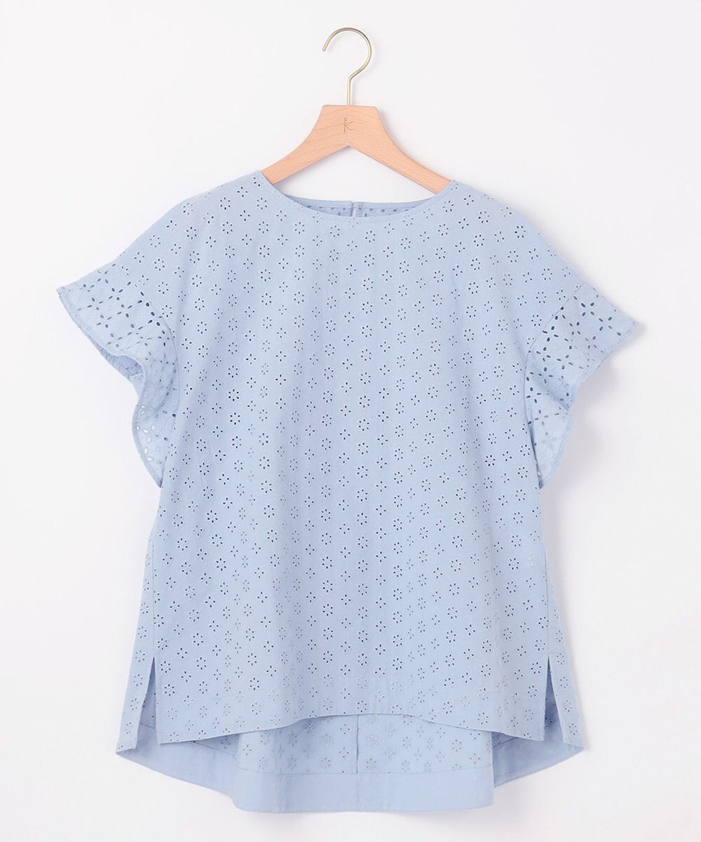 組曲 【洗える】エンブロイダリーレース チュニックブラウス 