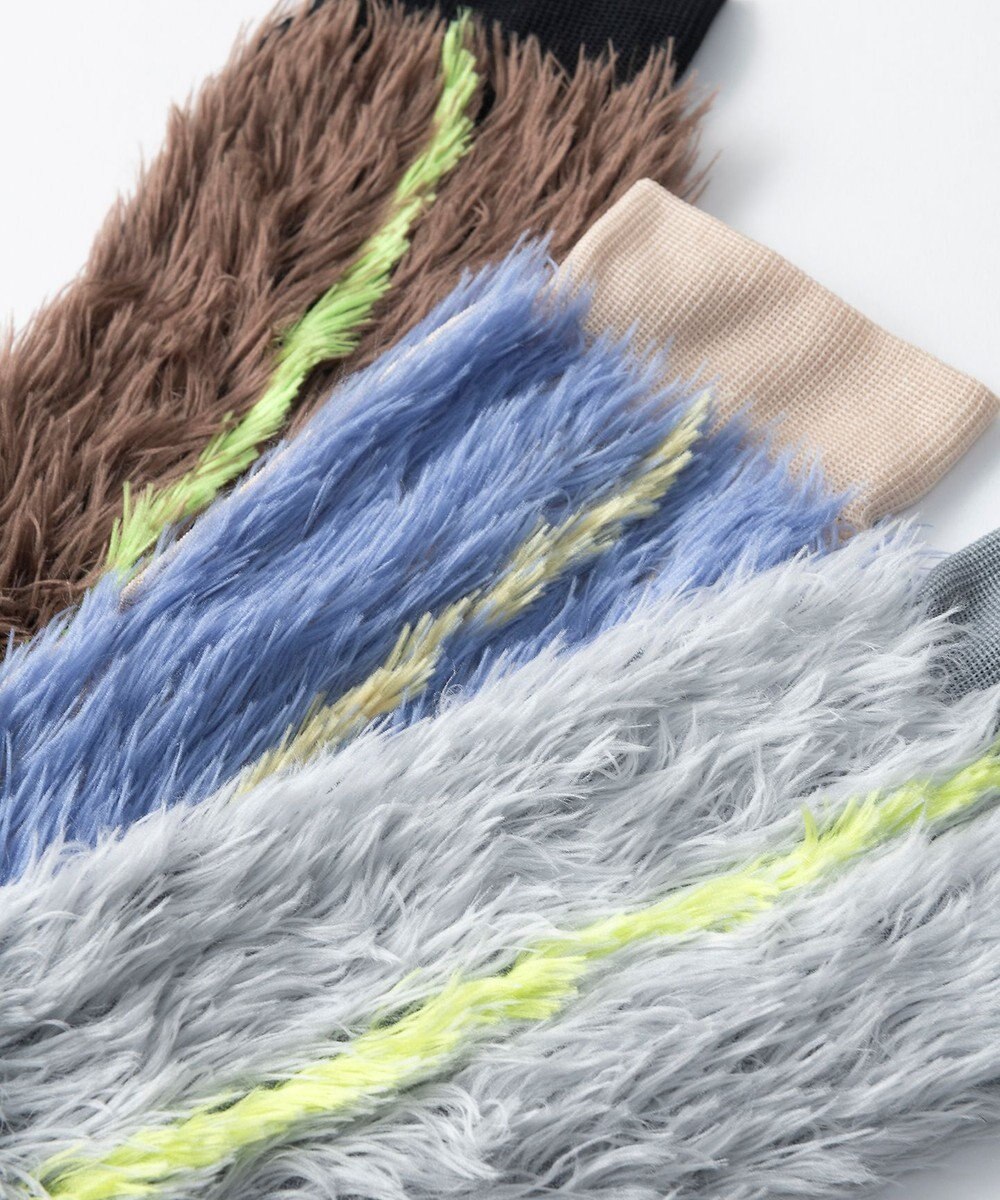 TRICOTE サイドラインフェイクファーソックス 