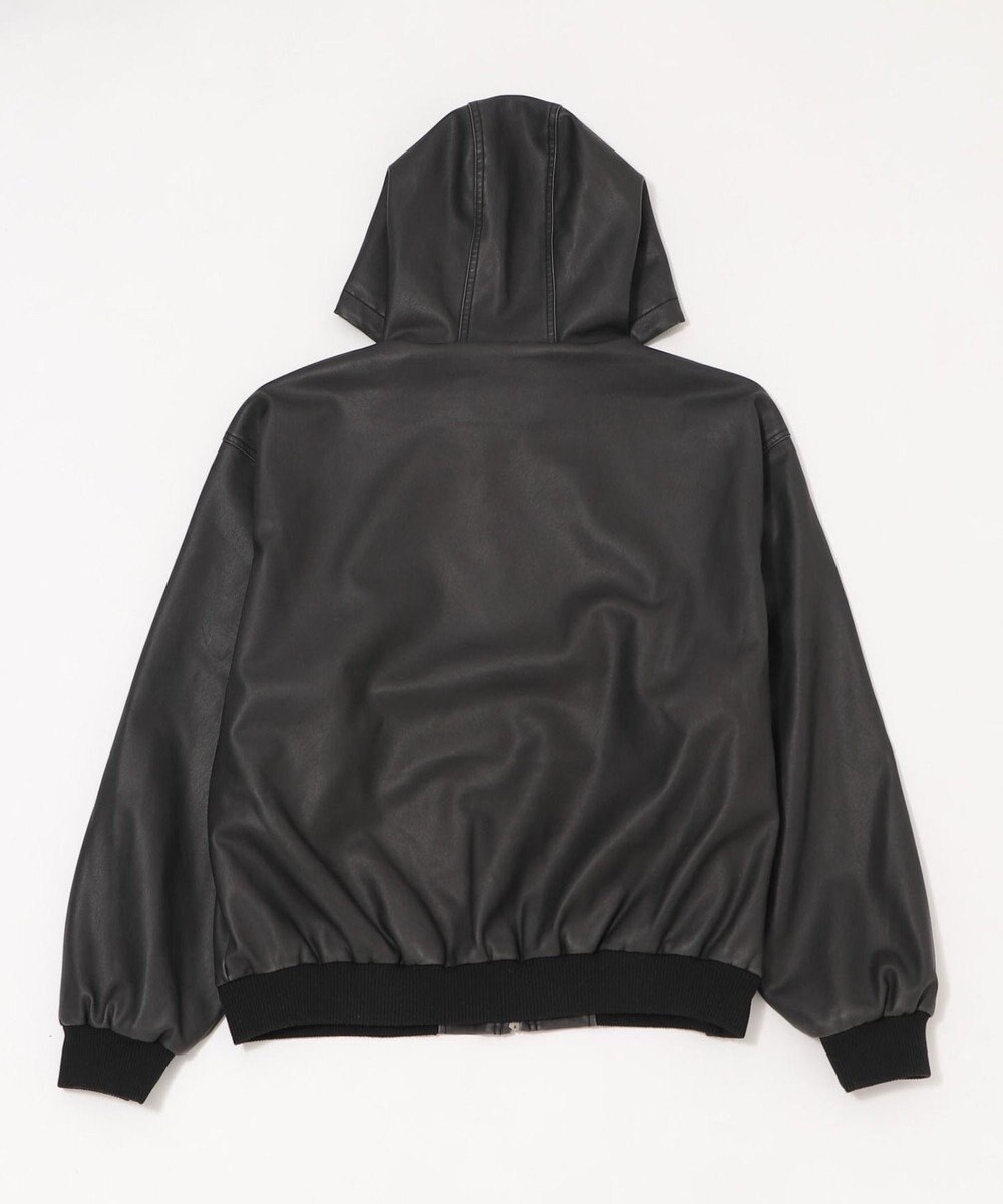 WEGO 【ユニセックス着用ITEM】PUフードブルゾン 