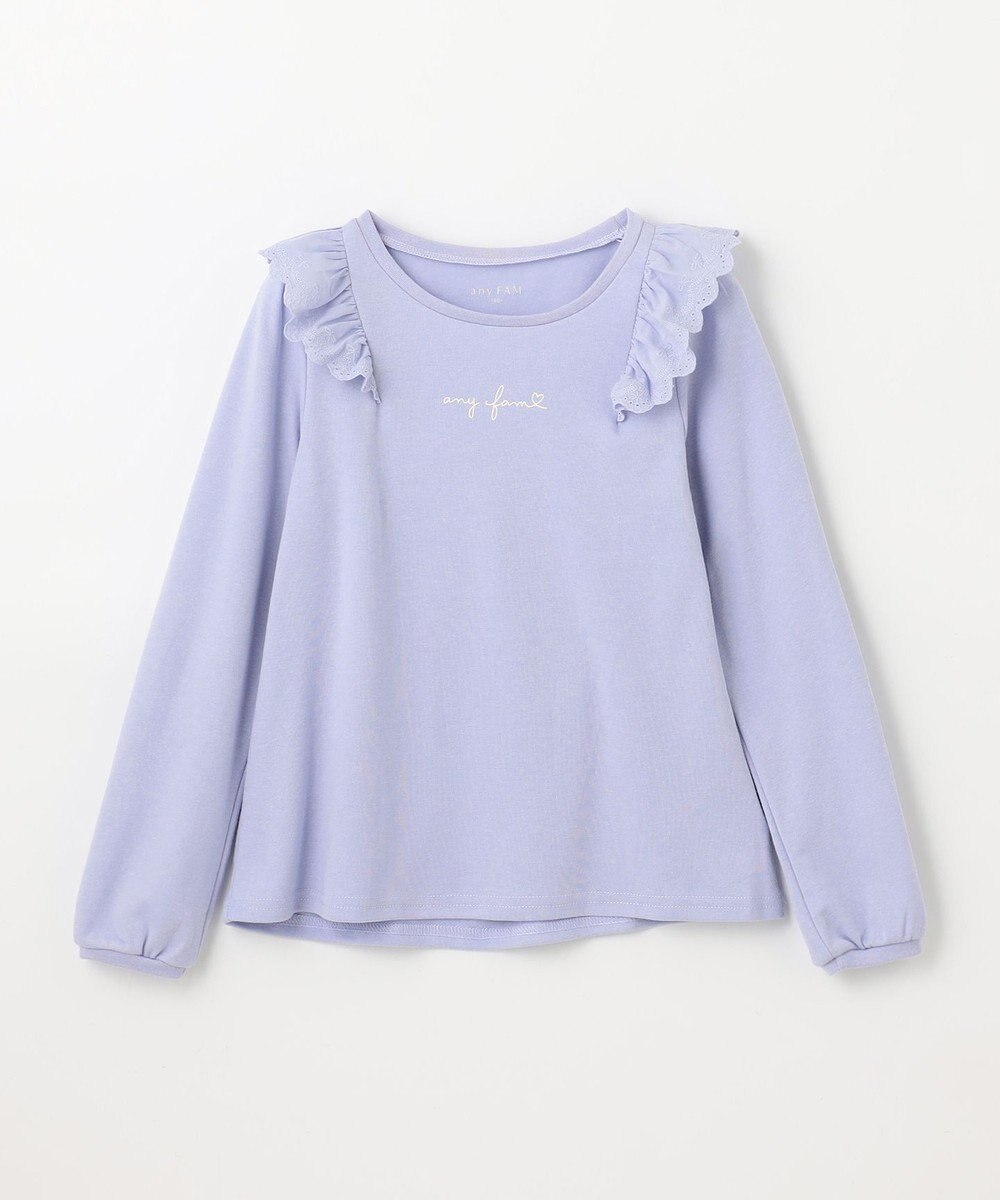 ANY KIDS 肩レース長袖Tシャツ 