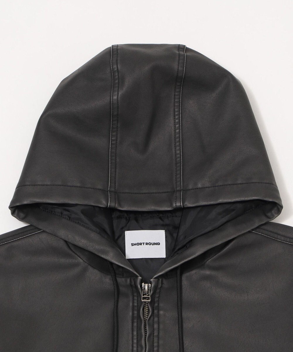 WEGO 【ユニセックス着用ITEM】PUフードブルゾン 