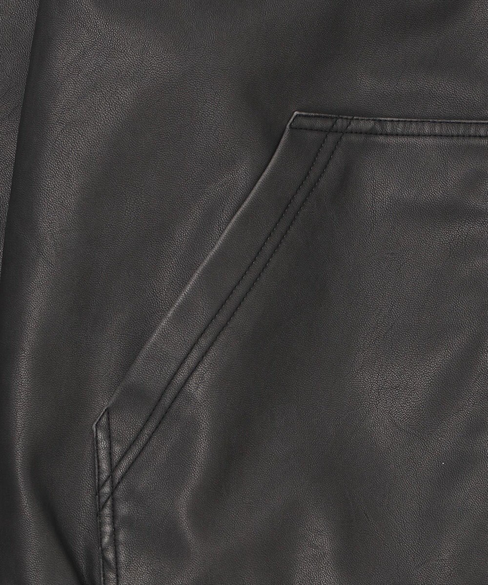 WEGO 【ユニセックス着用ITEM】PUフードブルゾン 