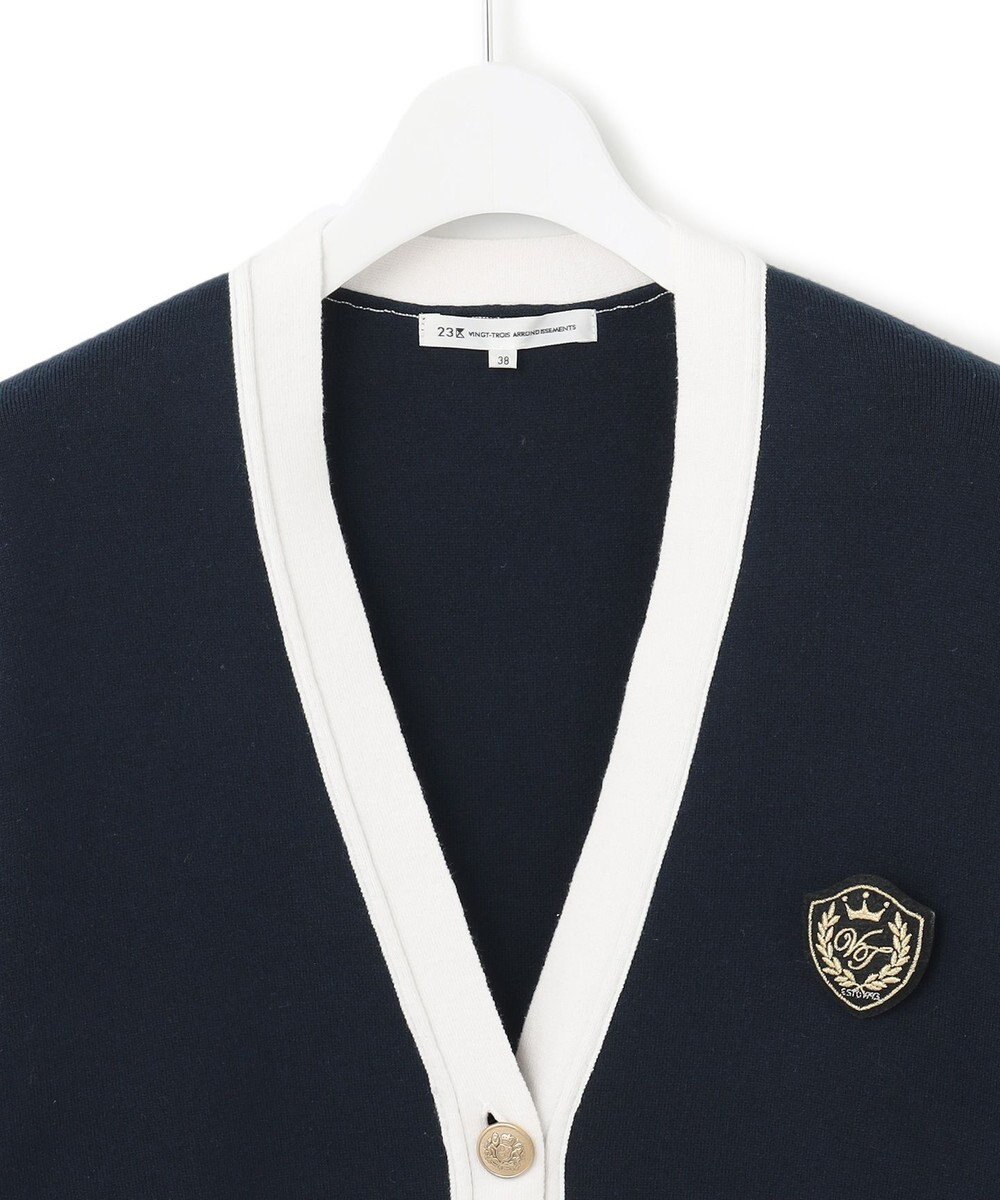 23区 【洗える】コンパクトコットンポリエステル カーディガン 