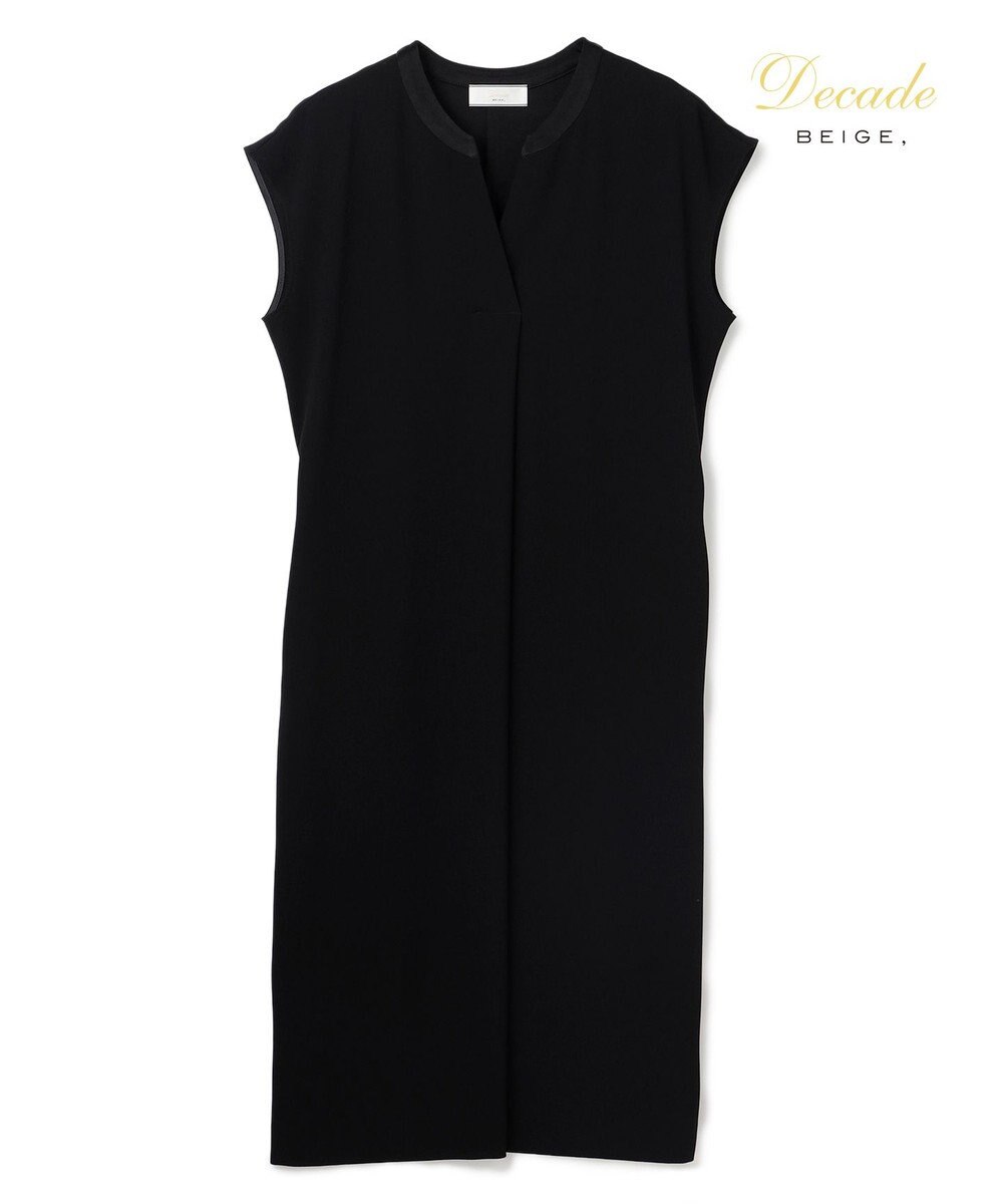 BEIGE， 【セットアップ対応】CINDY / 配色ネック フレンチドレス 