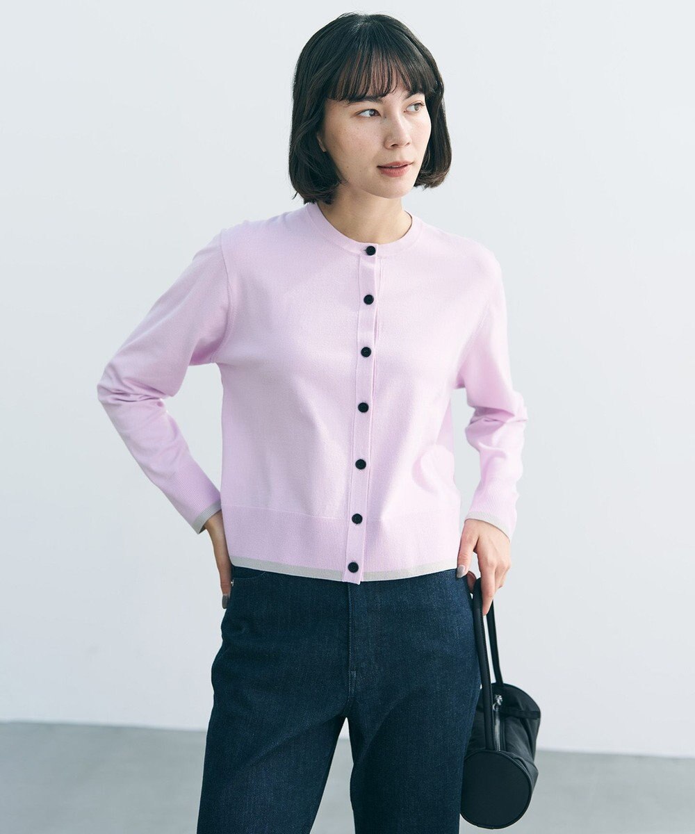 UNFILO マイビューティニット バイカラー カーディガン 