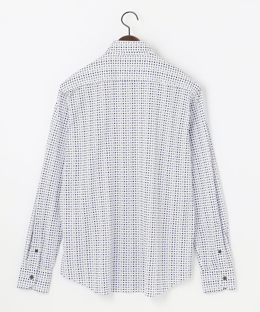 JOSEPH ABBOUD 【快適な着心地】コンパクトジャージー鹿の子プリント シャツ 