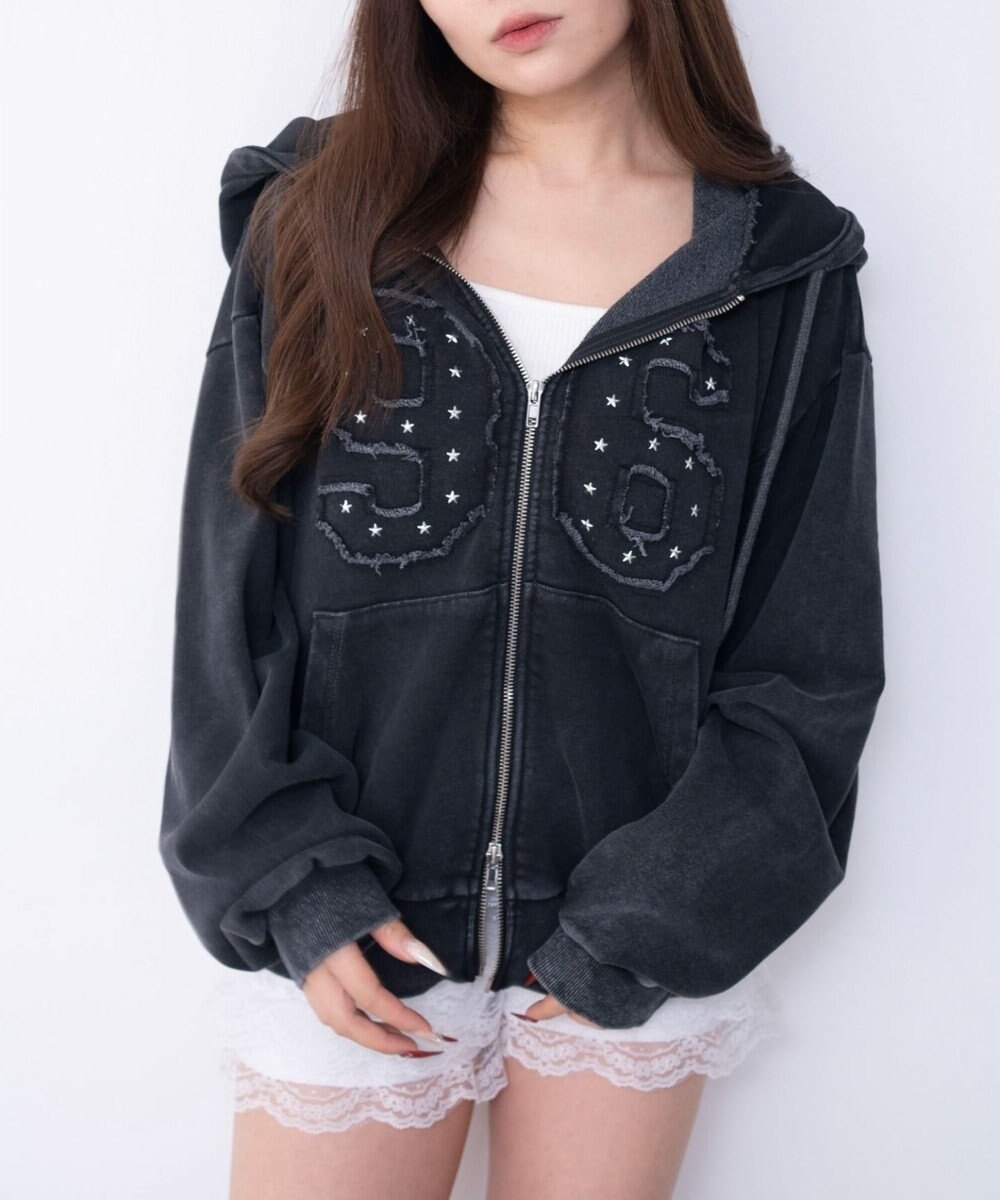 WEGO グラフィックZIPパーカー 