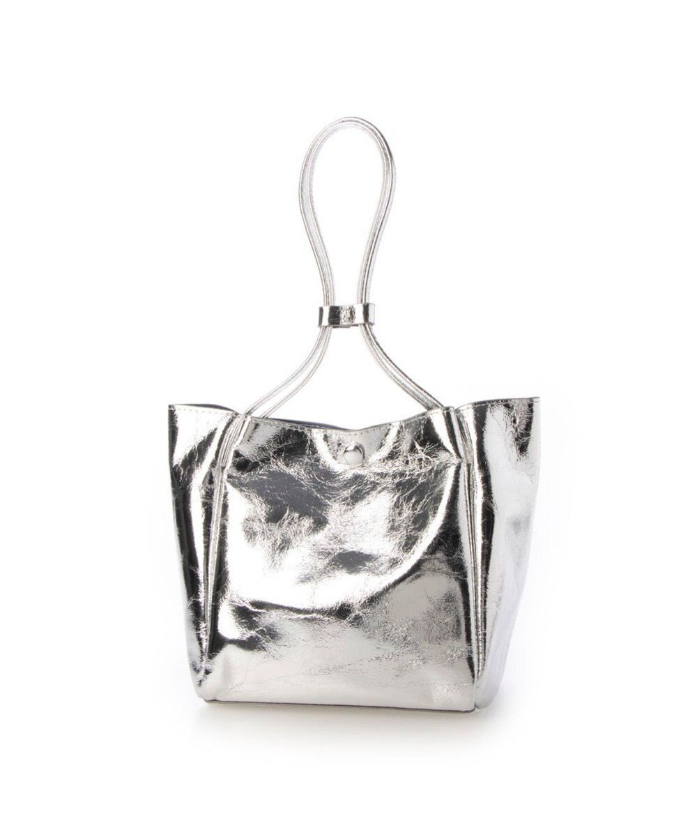 UNBILLION カシュカシュ cachecache / クラッシュメタリックワンハンドルミニトート 