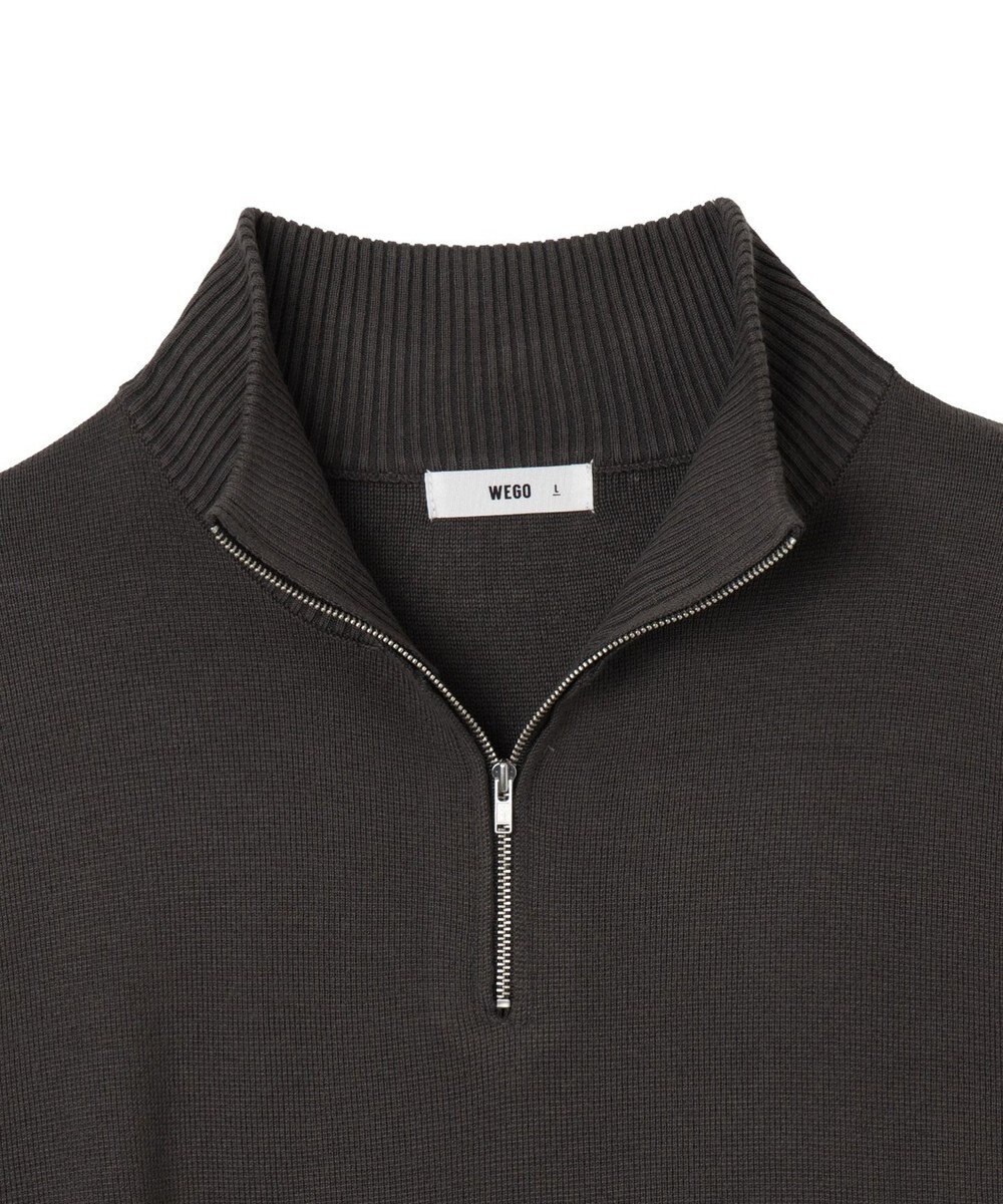 WEGO 【ユニセックス着用ITEM】ミラノリブハーフジッププルオーバー 