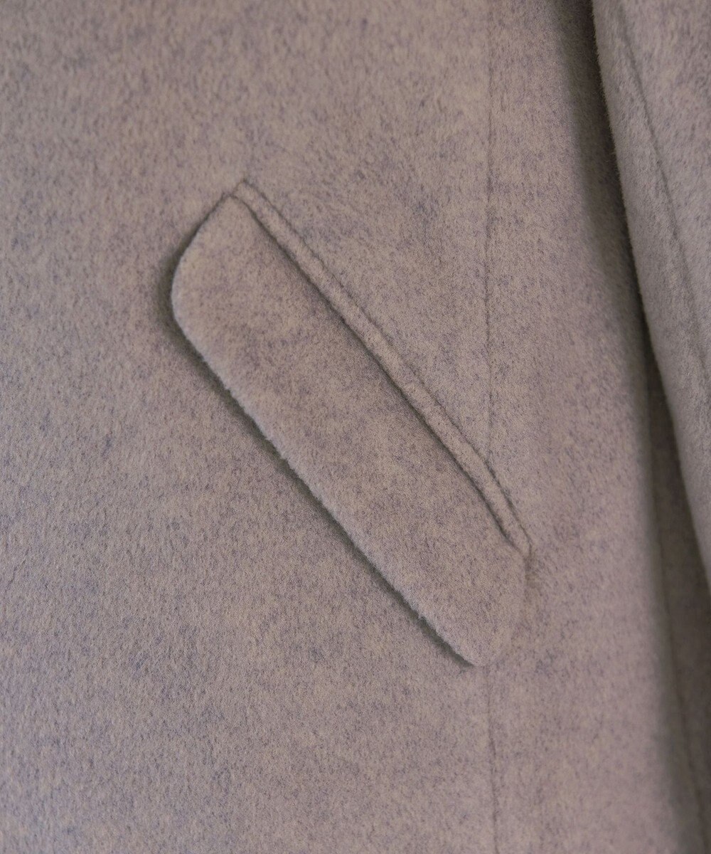 Tiaclasse ウールライクフーデットショートコート 