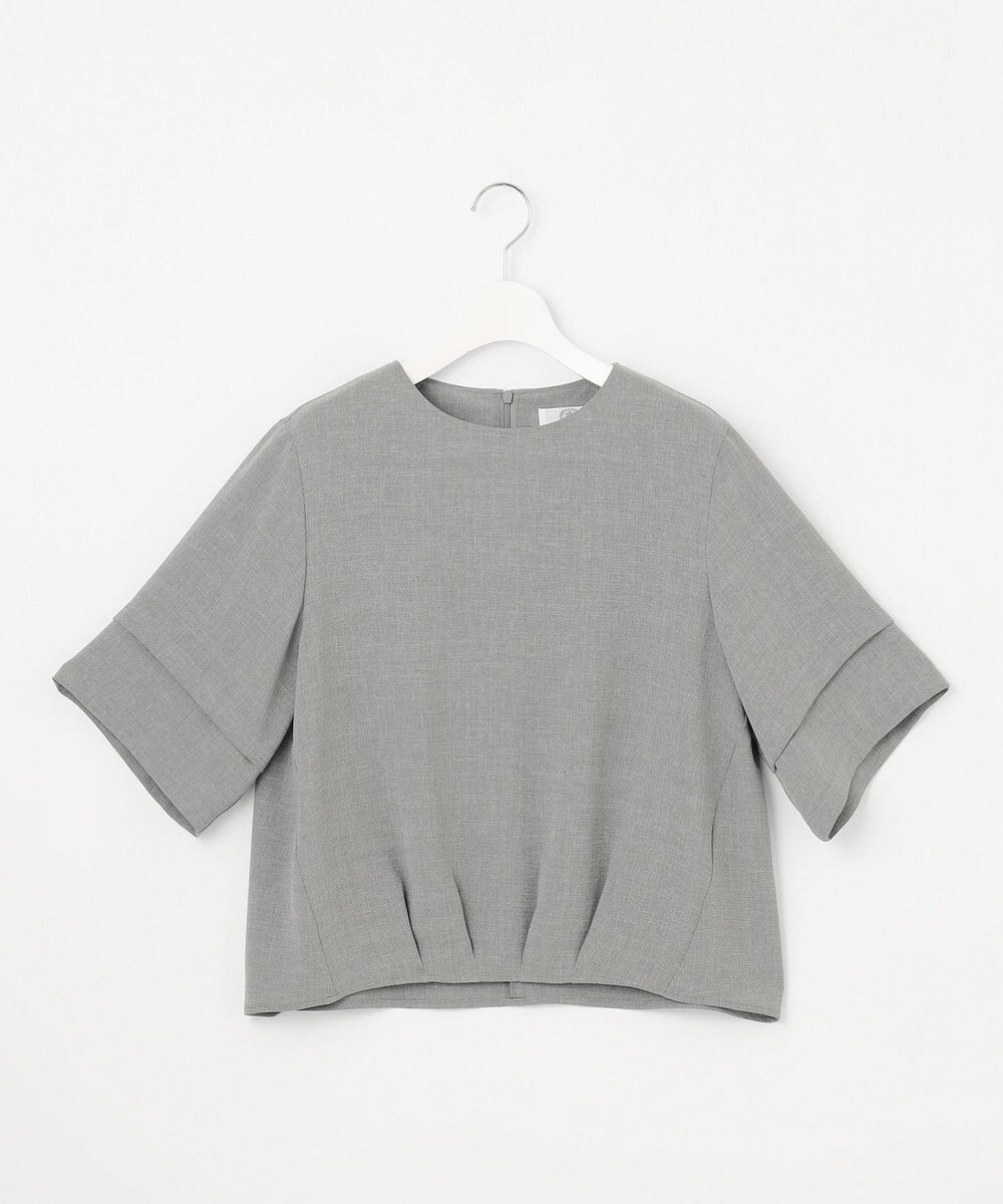 J.PRESS LADIES 【セットアップ対応】MELANGE ライトツイル クルーネック ブラウス 