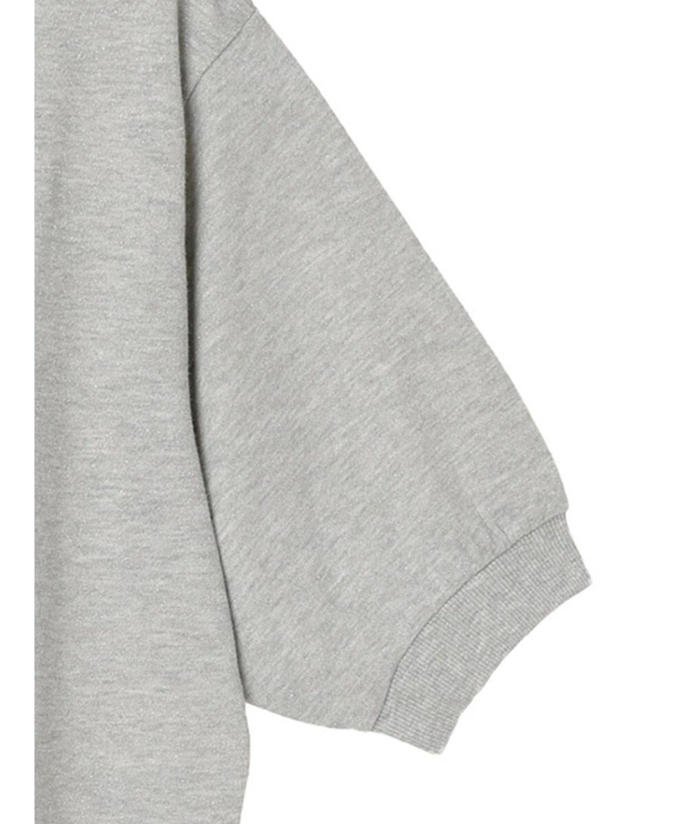 Green Parks ７分袖ラメ裏毛パフプルオーバー 