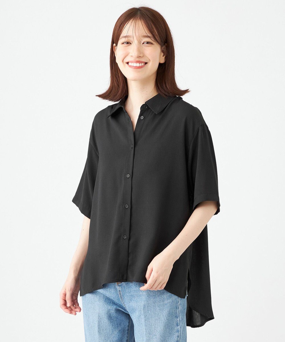 SHARE PARK LADIES 【2WAY】オーバーサイズ楊柳シャツ 