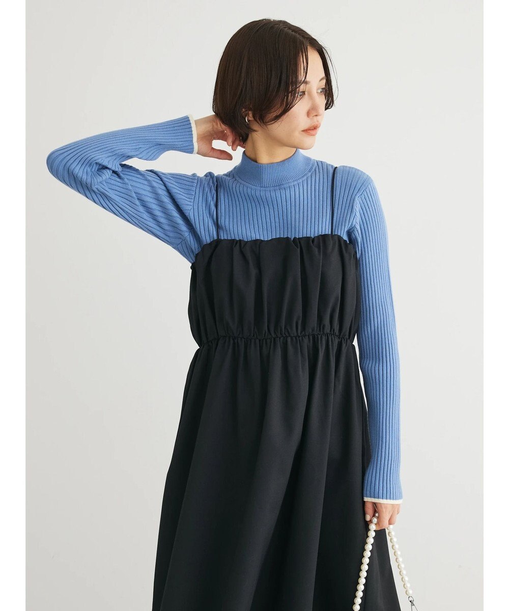 Green Parks ・ＥＬＥＮＣＡＲＥ　ＤＵＥ　ハイショクリブハイネックニット 