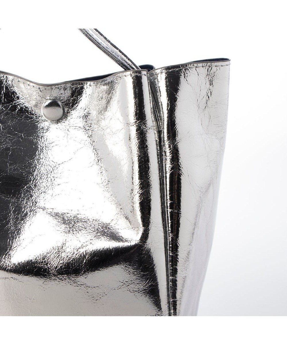 UNBILLION カシュカシュ cachecache / クラッシュメタリックワンハンドルミニトート 