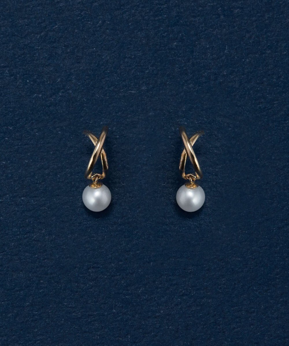 Phoebe 【K10】クロッシングパールピアス 