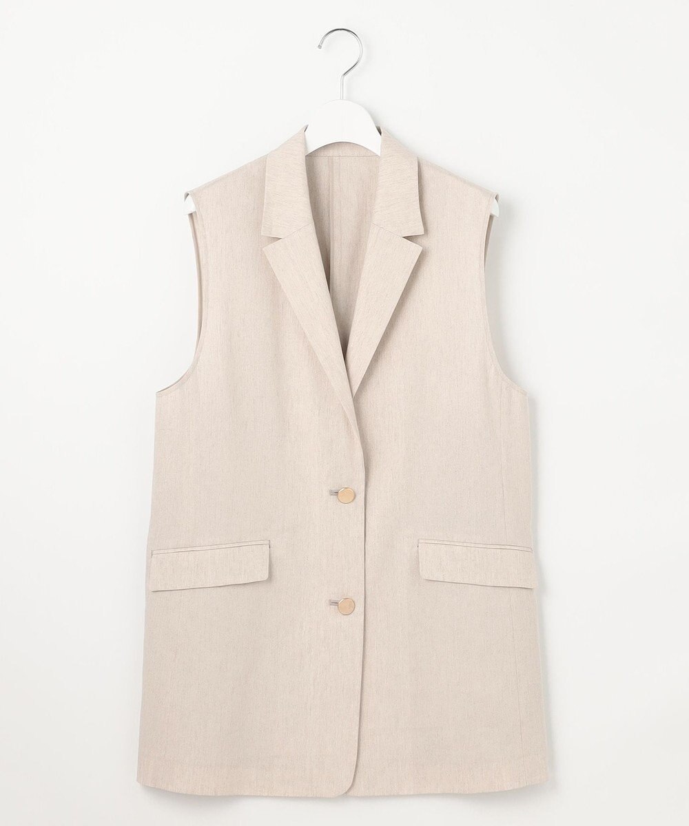 自由区 L 【セットアップ対応・洗える】LIPストレッチテーラード ジレ 