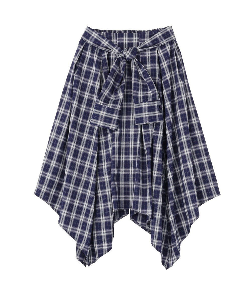 earth music&ecology イレヘムチェックシャツライクスカート 