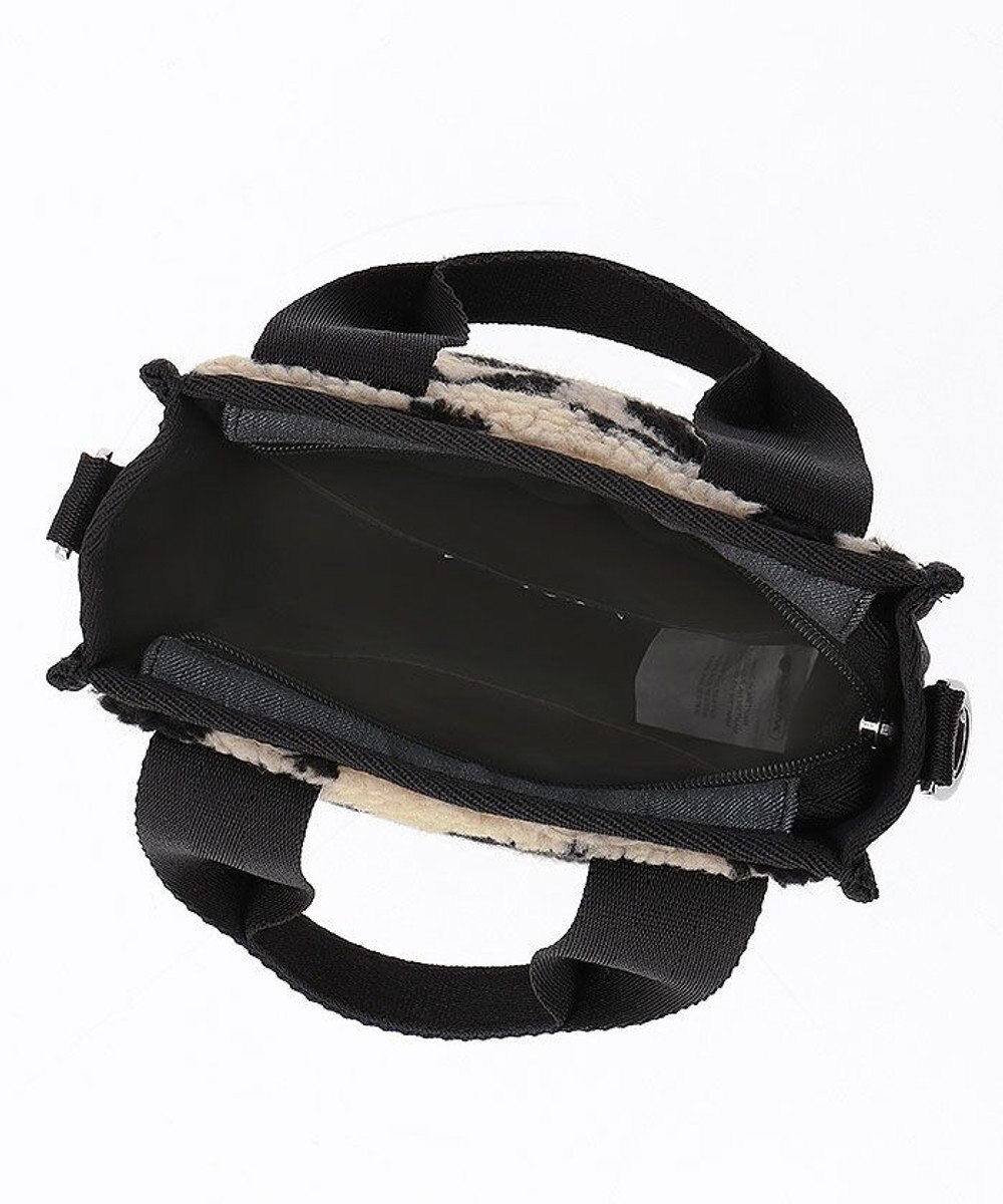 LeSportsac DENIM MINI N/S TOTE/ブラックデニム/レオパードシェルパ 