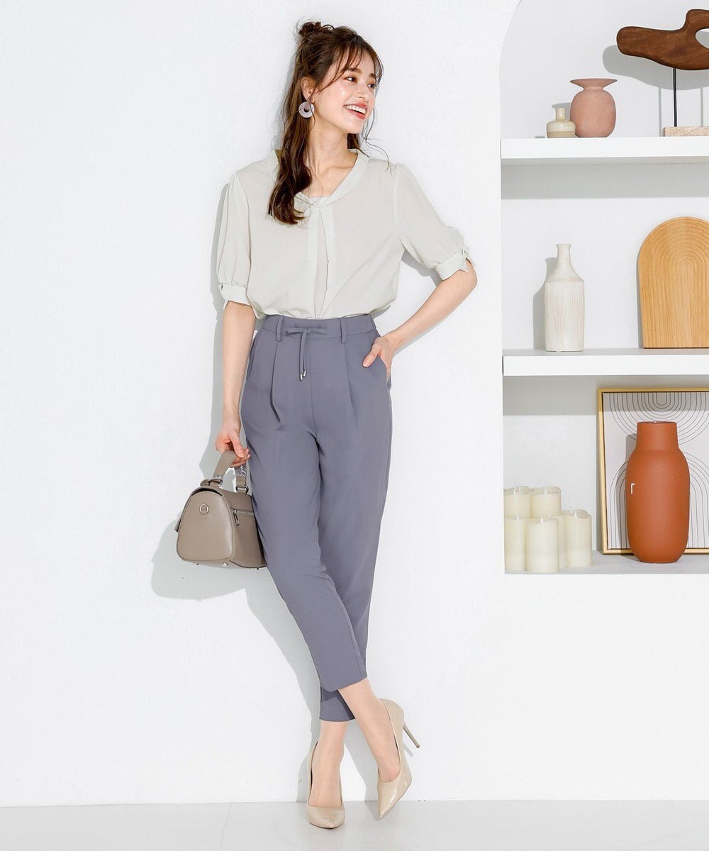 Tiaclasse 【洗える】幅広く活躍が期待できるドロストパンツ 