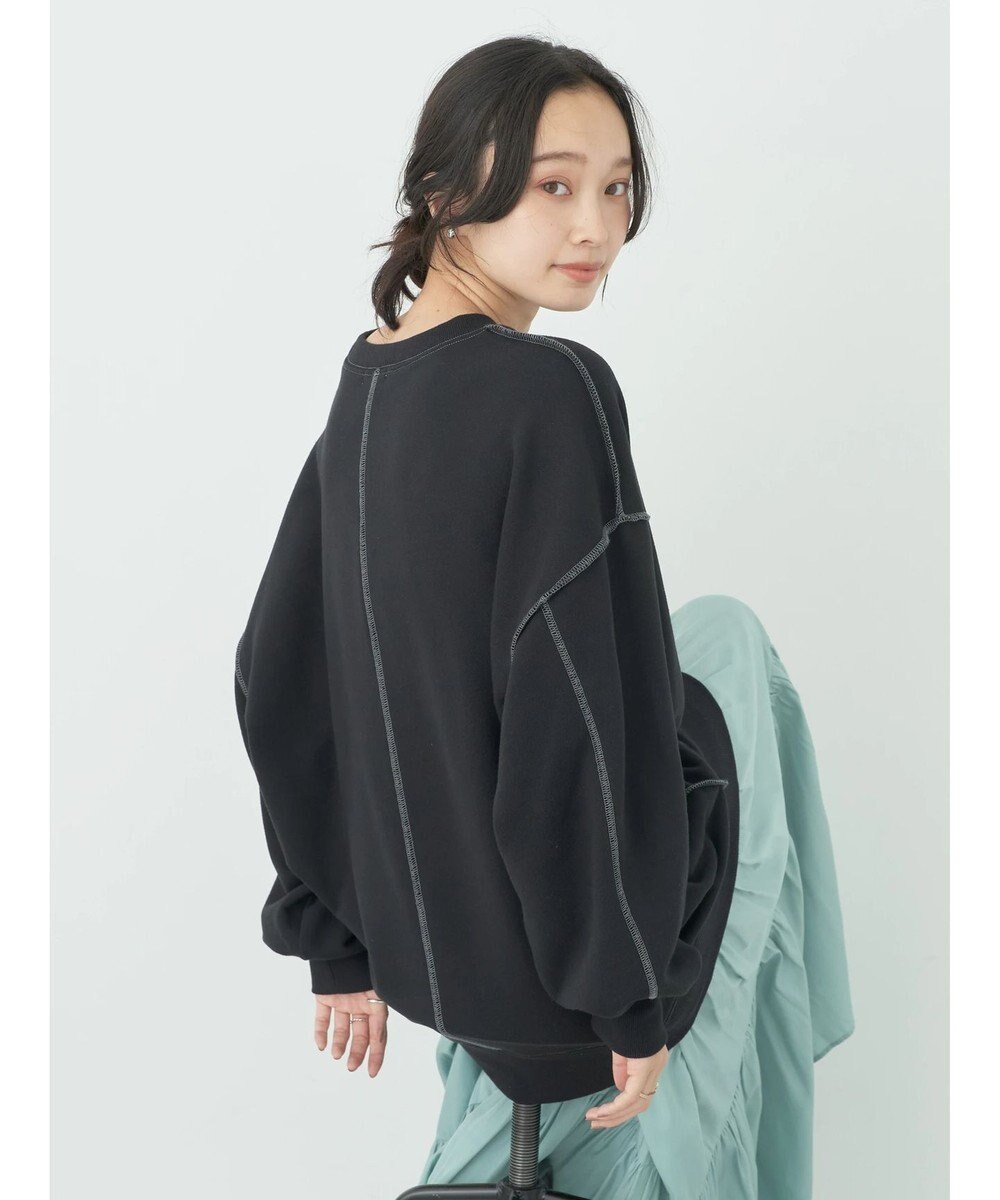 earth music&ecology 配色ルーズスウェット 