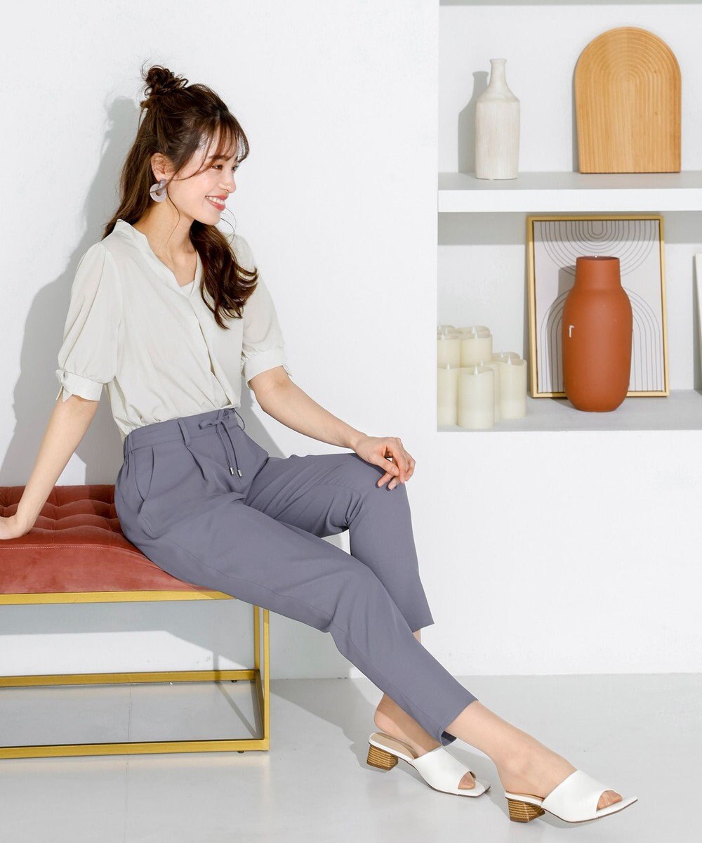 Tiaclasse 【洗える】幅広く活躍が期待できるドロストパンツ 