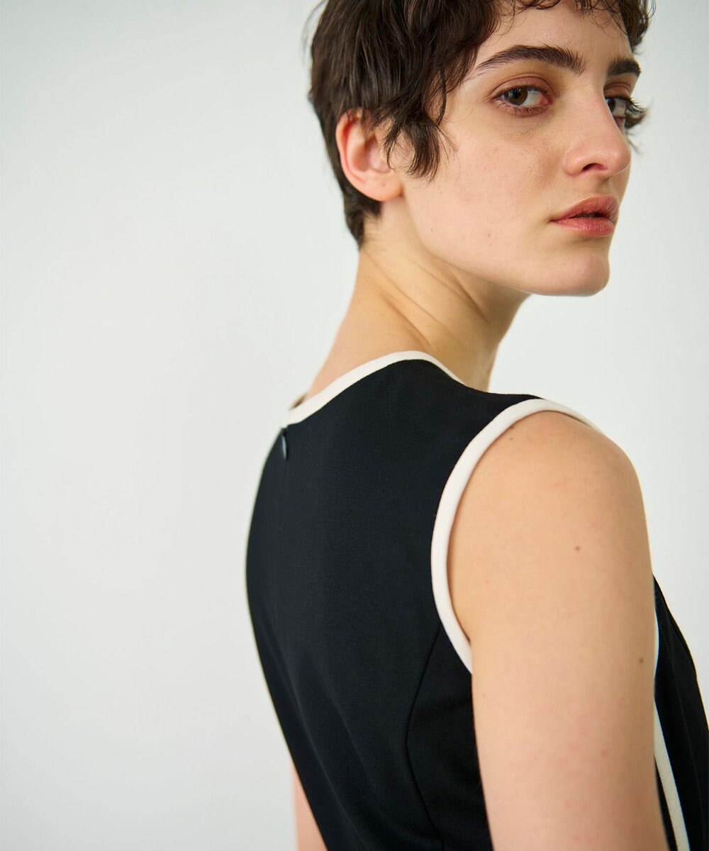 GRACE CONTINENTAL 配色ポンチフレアワンピース 