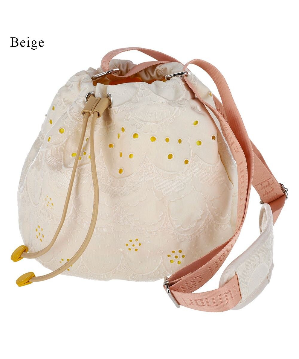 tsumori chisato CARRY スカラップ 刺繍 ショルダーバッグ 巾着 