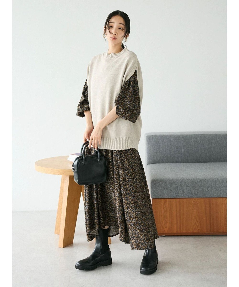 CRAFT STANDARD BOUTIQUE レーヨンキルト切替ワンピース 