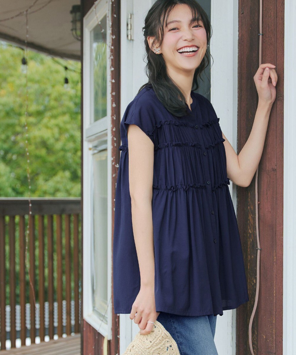 Tiaclasse L フリルティアードチュニック 