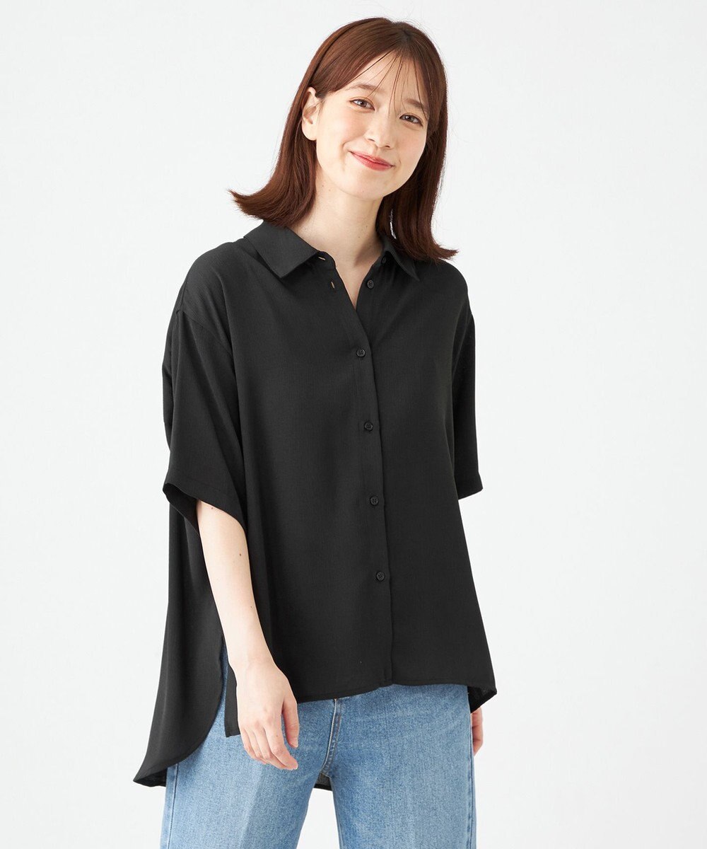 SHARE PARK LADIES 【2WAY】オーバーサイズ楊柳シャツ 