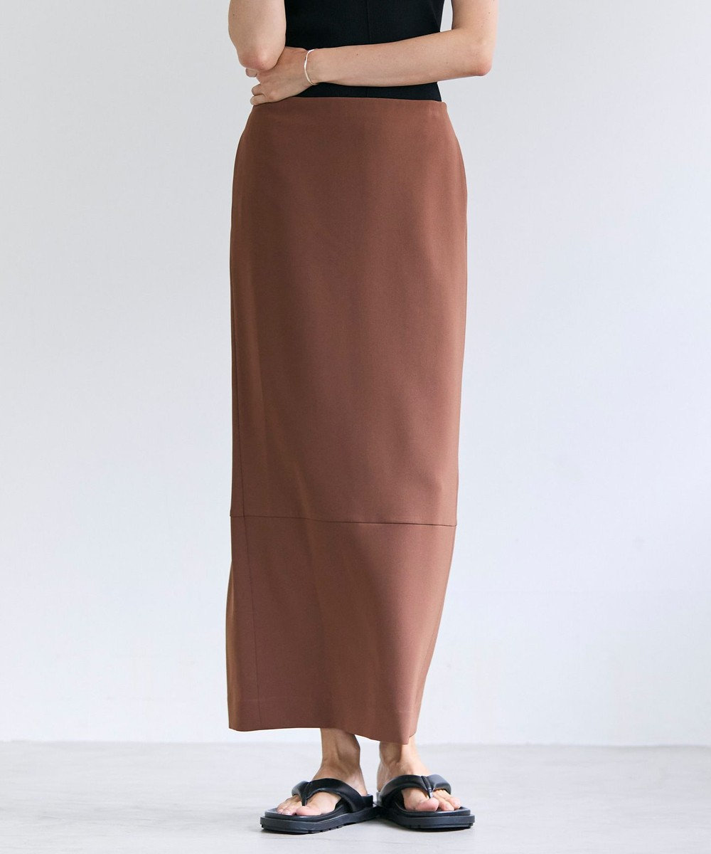 BEIGE， GYPSUM / シルキータッチ  Iラインロングスカート 