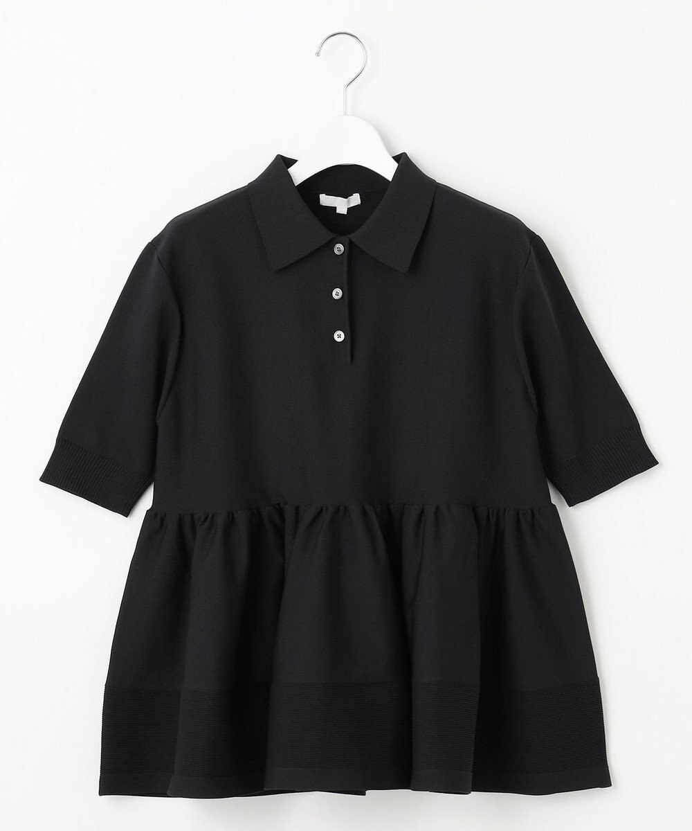 23区 S 【R(アール)】フォルムニット ペプラム ポロシャツ 