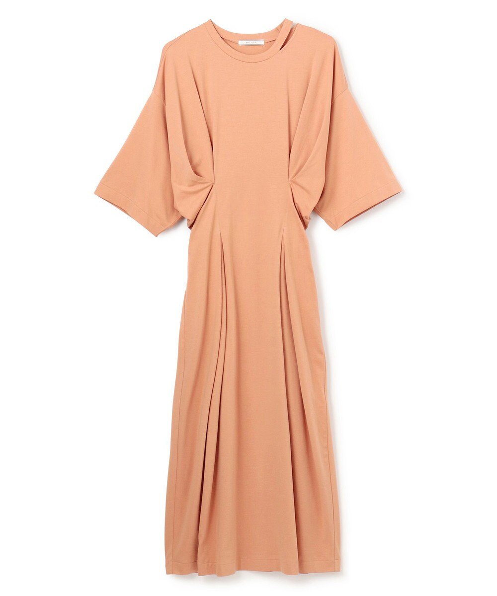 BEIGE， 【洗える】S.BABILA / スリットネックウエストタックワンピース 