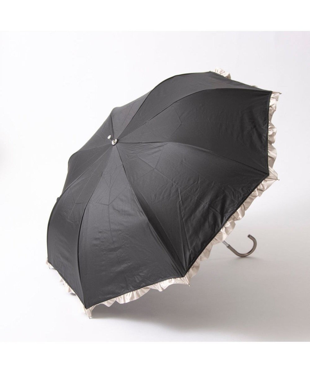 UNBILLION カシュネ cachenez / 【晴雨兼用】【日傘】 【UV カット率99.999.9％以上】PUバイカラーフリルトップレス折りたたみ傘 