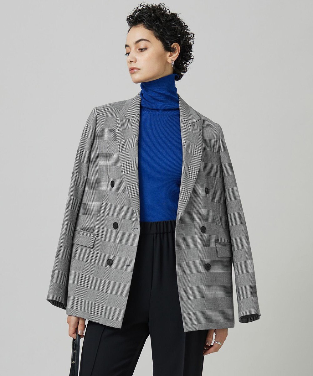 ICB L ウール2WAYストレッチ ダブルブレストジャケット 