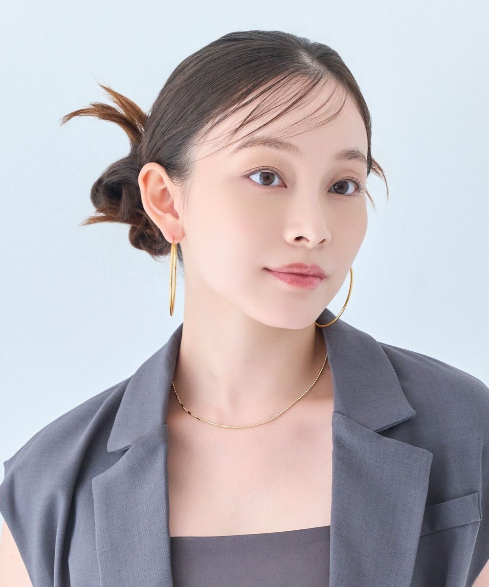 Phoebe 【金属アレルギー対応】ライトフープビッグピアス　ゴールド/ステンレス/大振り 