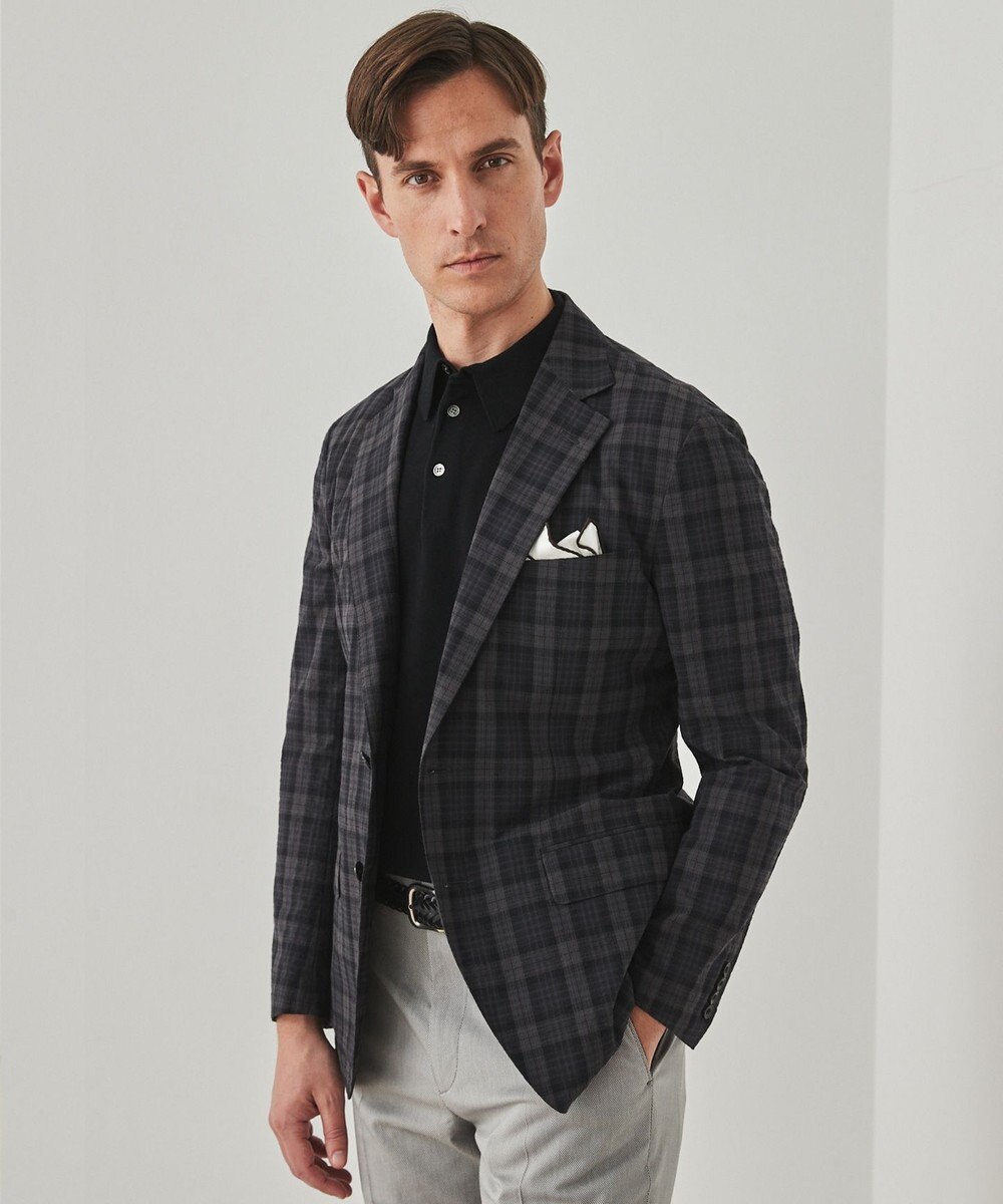 GOTAIRIKU 【洗える】イタリア糸 セットインニットポロ 