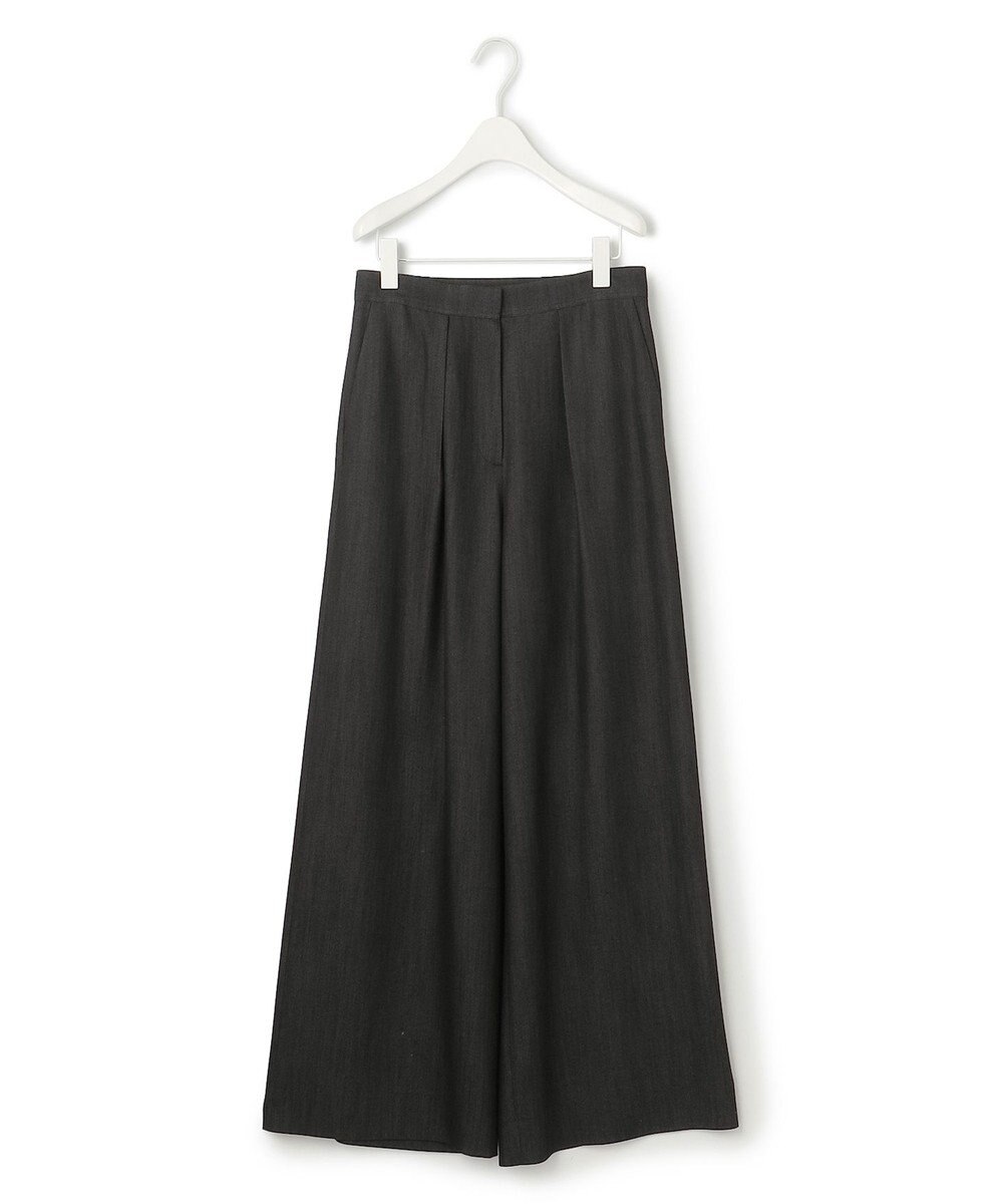 ICB 【洗える】 ドレープスラブデニム ワイドパンツ 