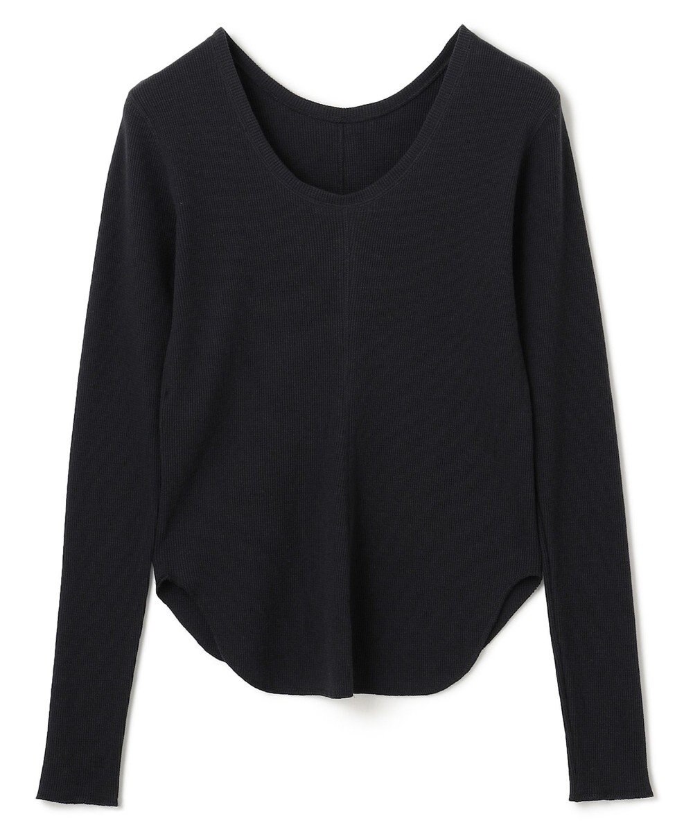 BEIGE， 【洗える】GLOBE / コットンリブ前後2WAYカットソー 