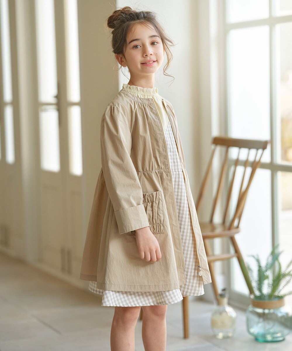 組曲 KIDS 【110-140㎝】ギンガムドッキング ワンピース 