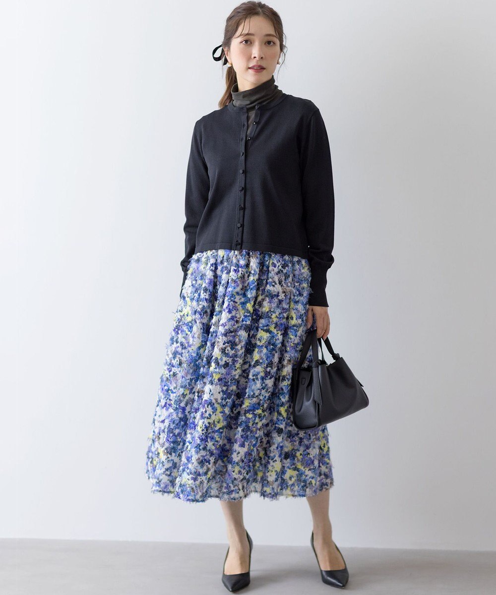 組曲 クルミボタン ニットカーディガン 