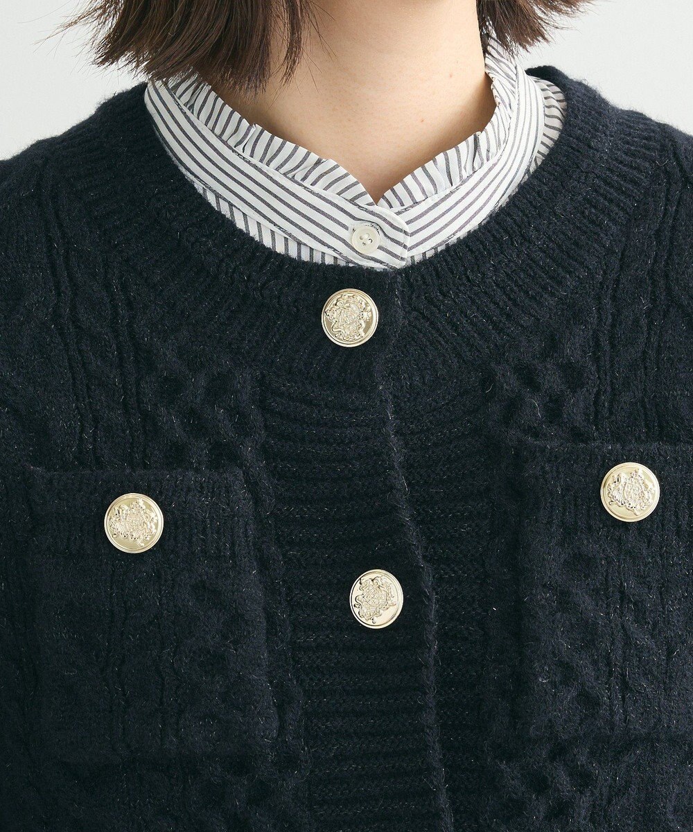 Green Parks ・ｓｗｉｎｇ　ｂｙ　ケーブルニットカーディガン 