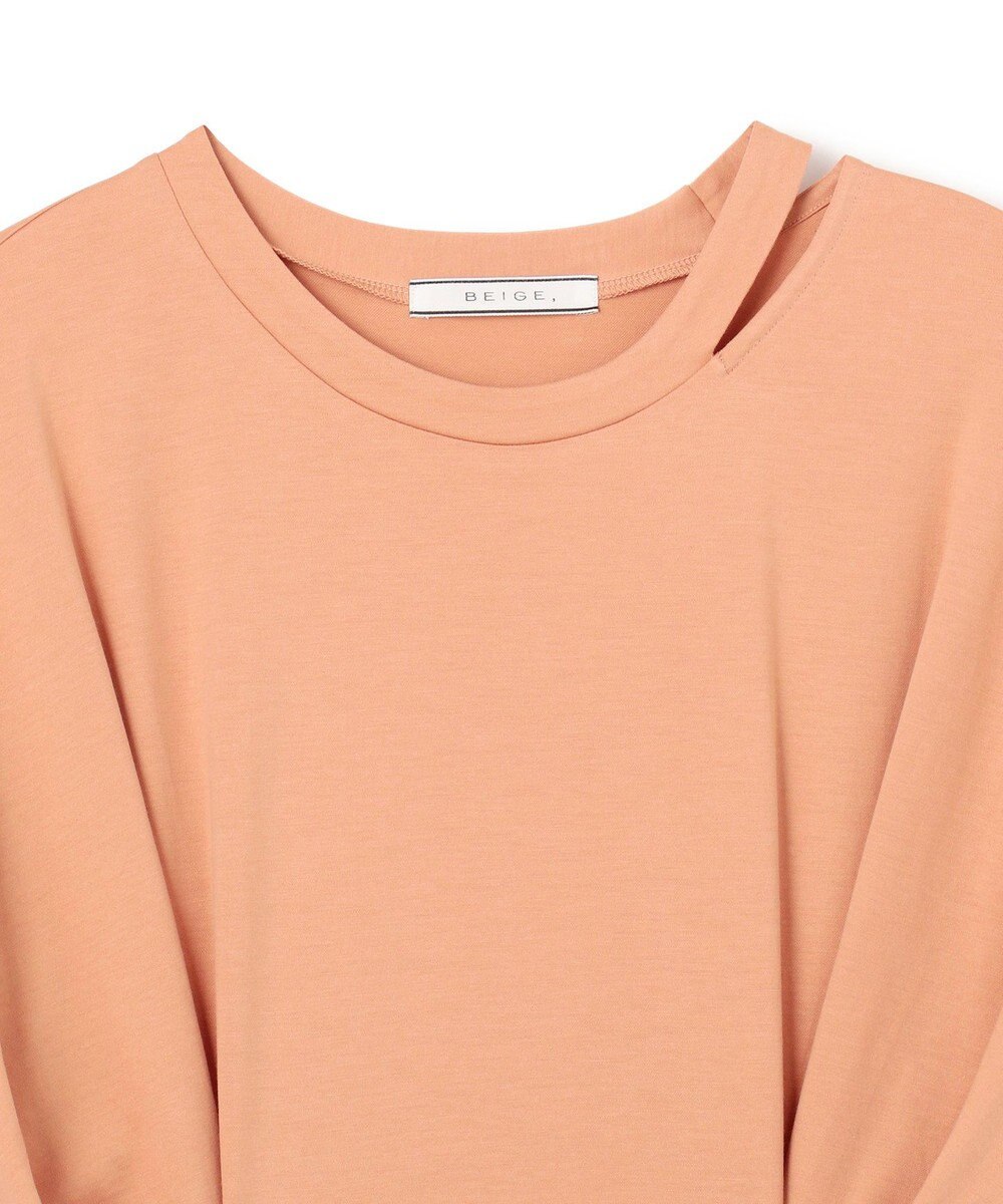 BEIGE， 【洗える】S.BABILA / スリットネックウエストタックワンピース 