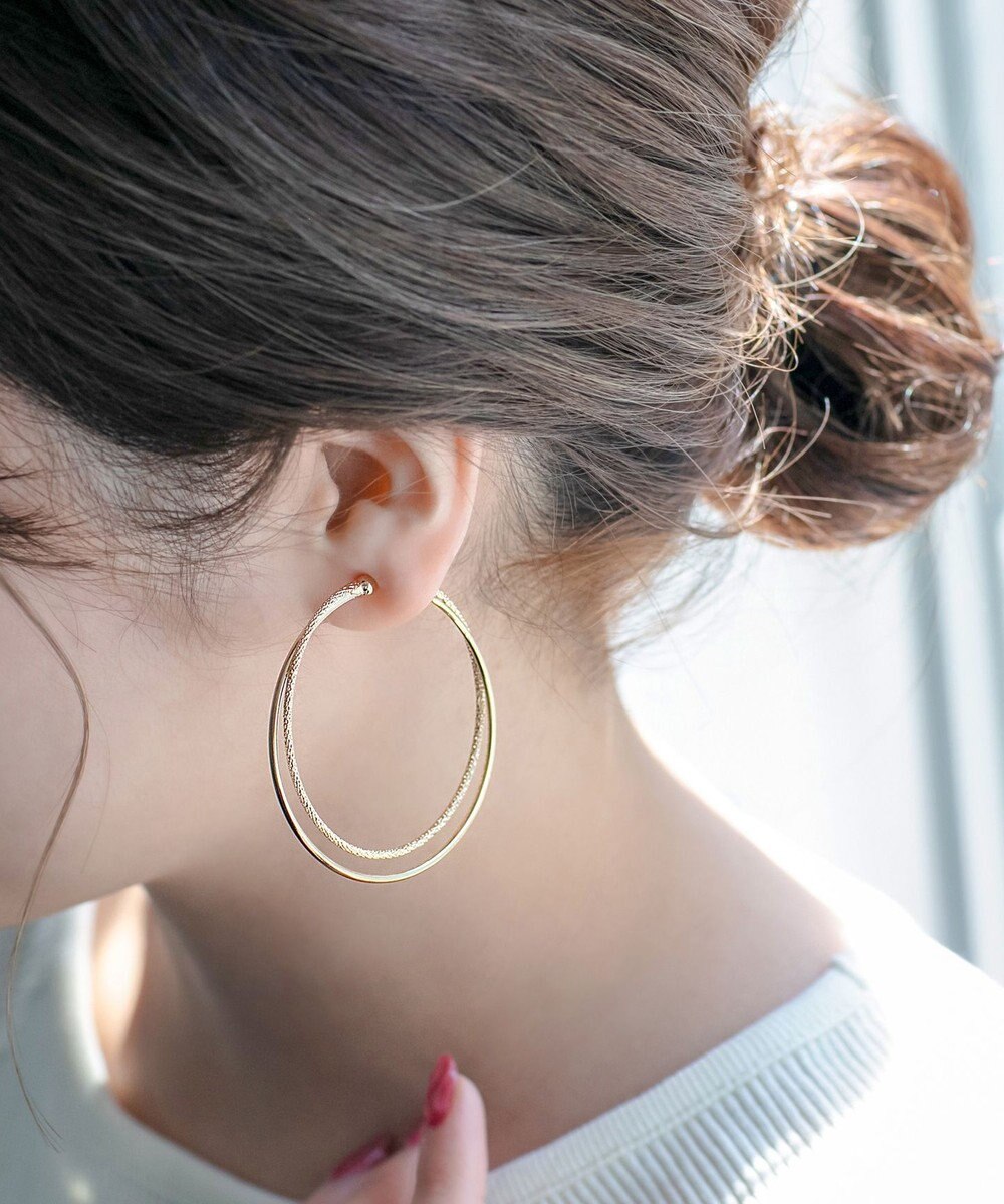 Phoebe ダブルレイヤードフープイヤリング 