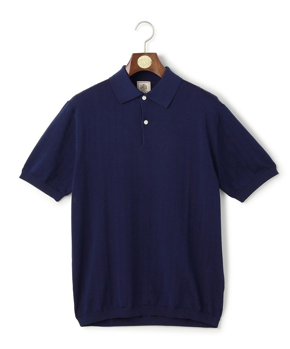 J.PRESS MEN シルクコットン ニットポロシャツ 