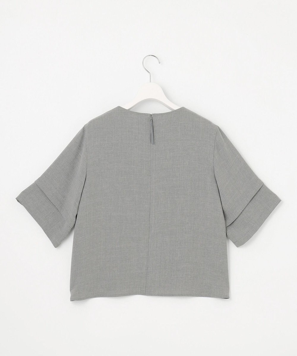 J.PRESS LADIES 【セットアップ対応】MELANGE ライトツイル クルーネック ブラウス 