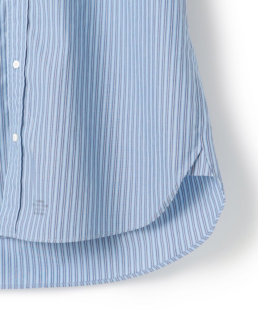 J.PRESS MEN 【WEB・一部店舗限定】コットンブロードストライプ バンドカラーシャツ 