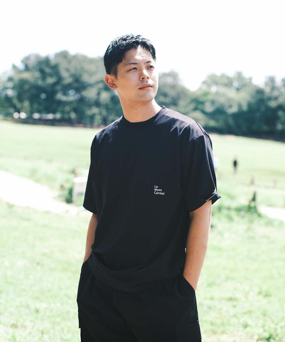 SHARE PARK MENS 【UVカット・吸水速乾・ストレッチ・軽量 】バックプリントポケットTシャツ（L・XLサイズ） 