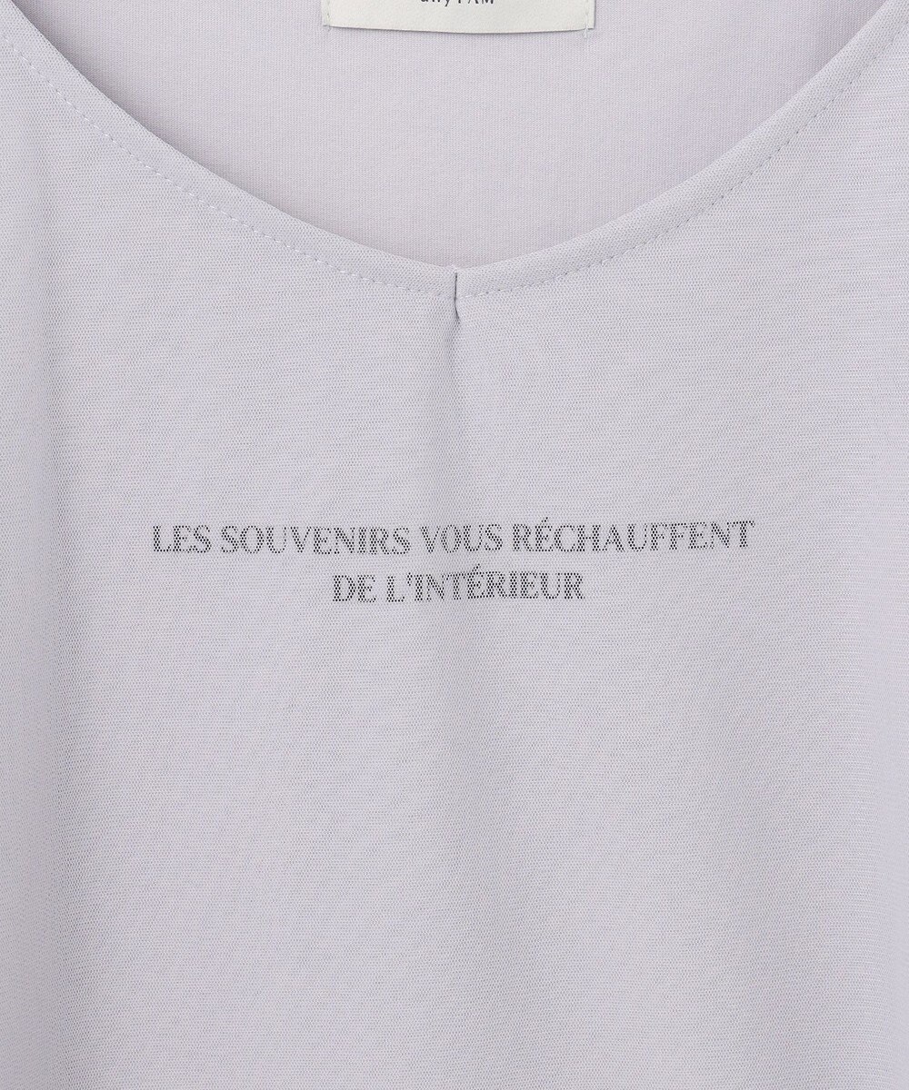 ANY チュールデザインフレンチスリーブTシャツ 